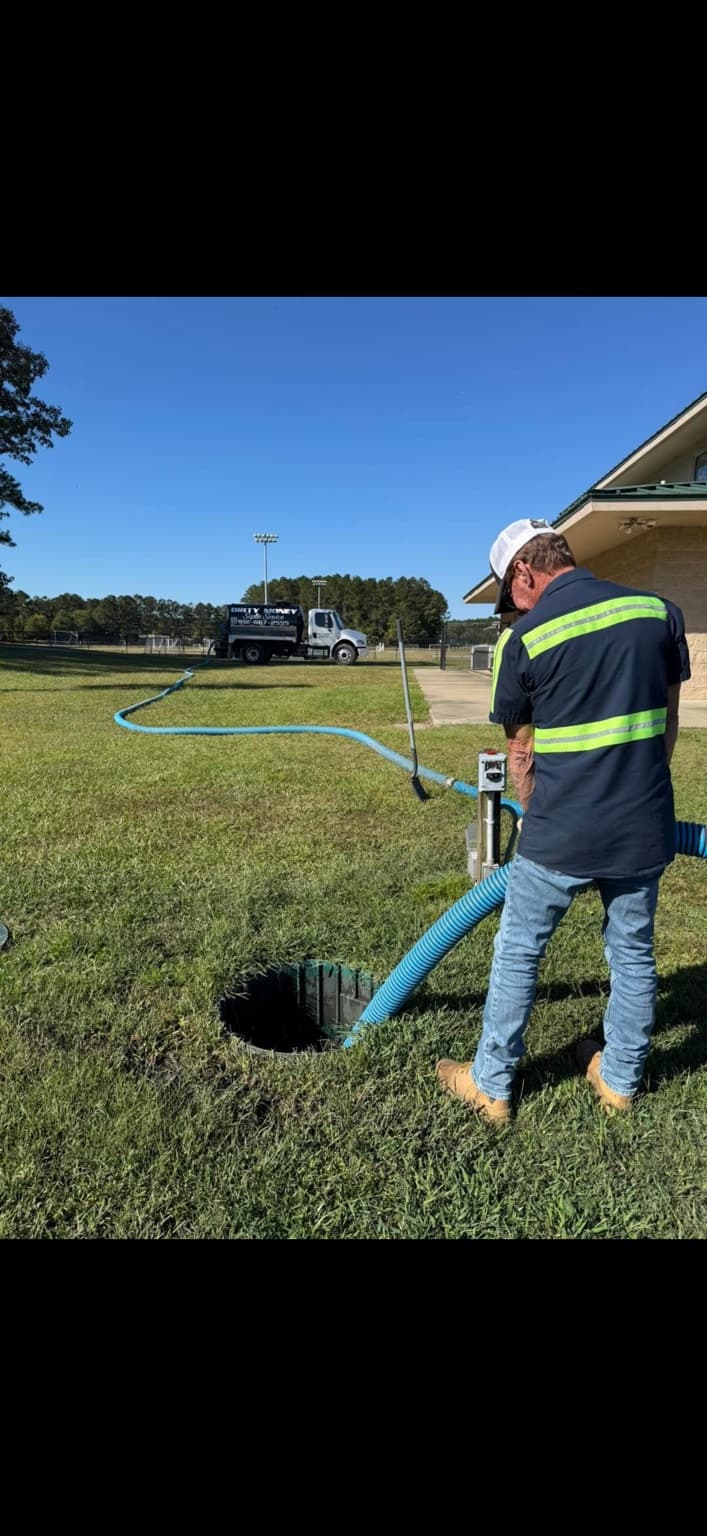 Dirty Money Septic Service pumping a septic system